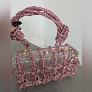 Cult Gaia Pink Knotted Clutch